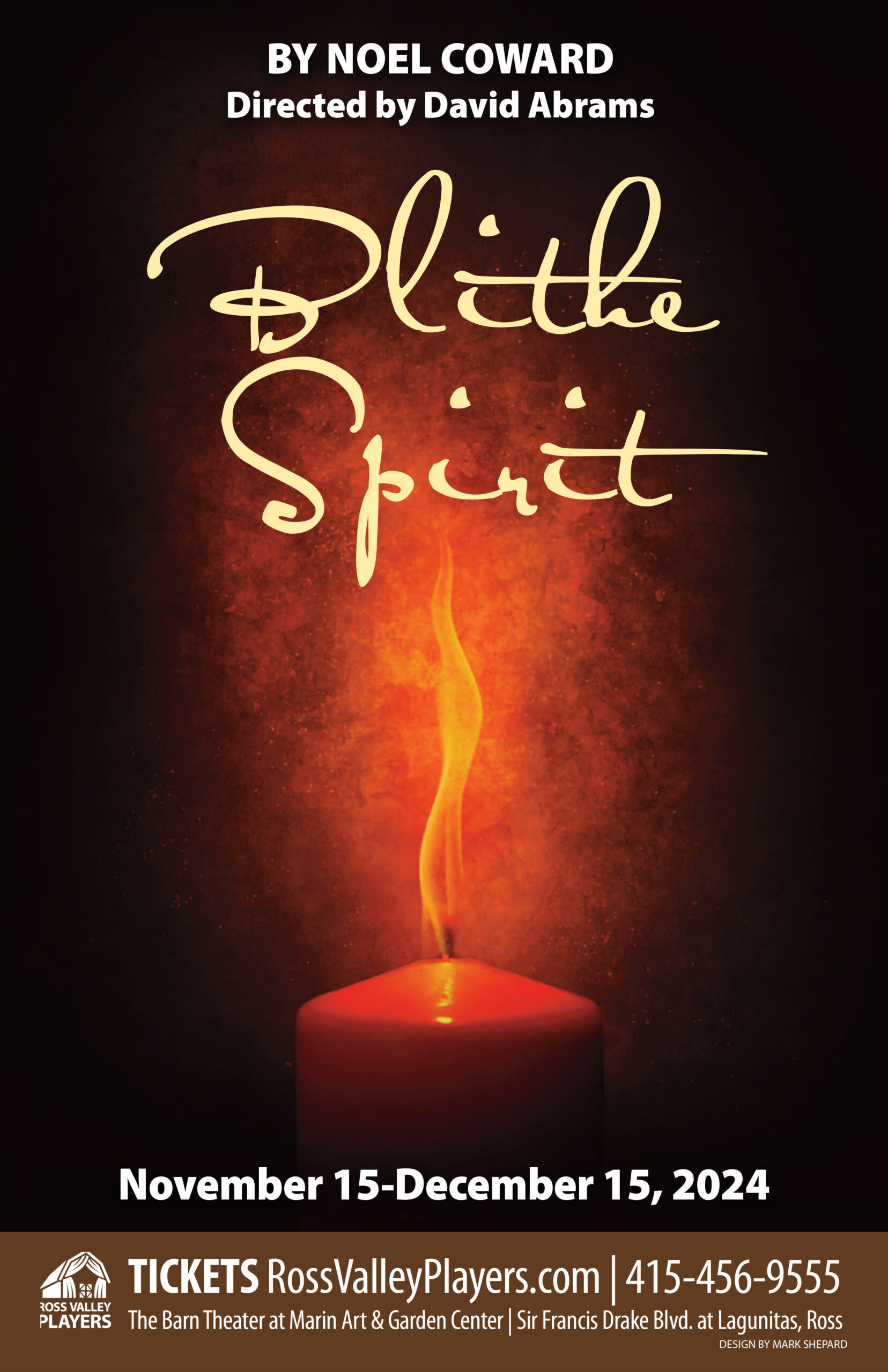 A smoky candle burns in the dark