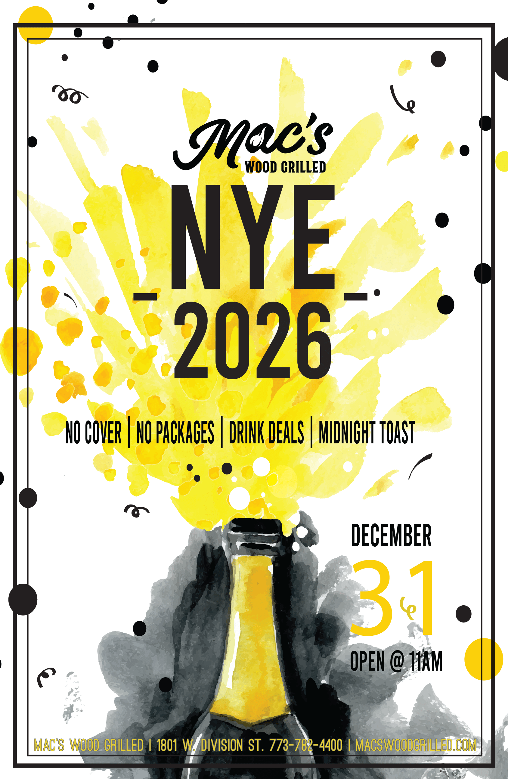 New Year's Eve at Mac's Wood Grilled