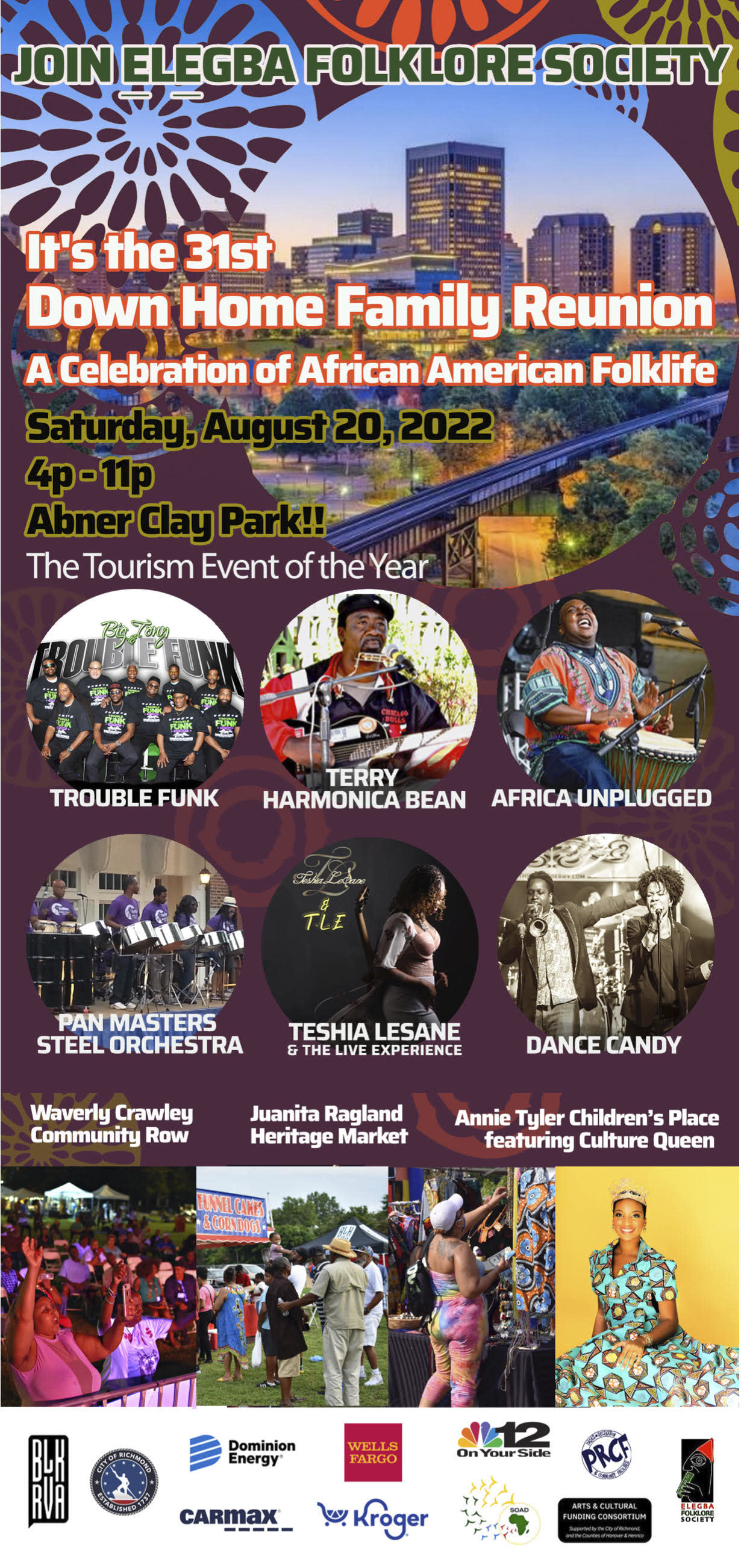 Elegba Folklore Society's Family Reunion Flyer