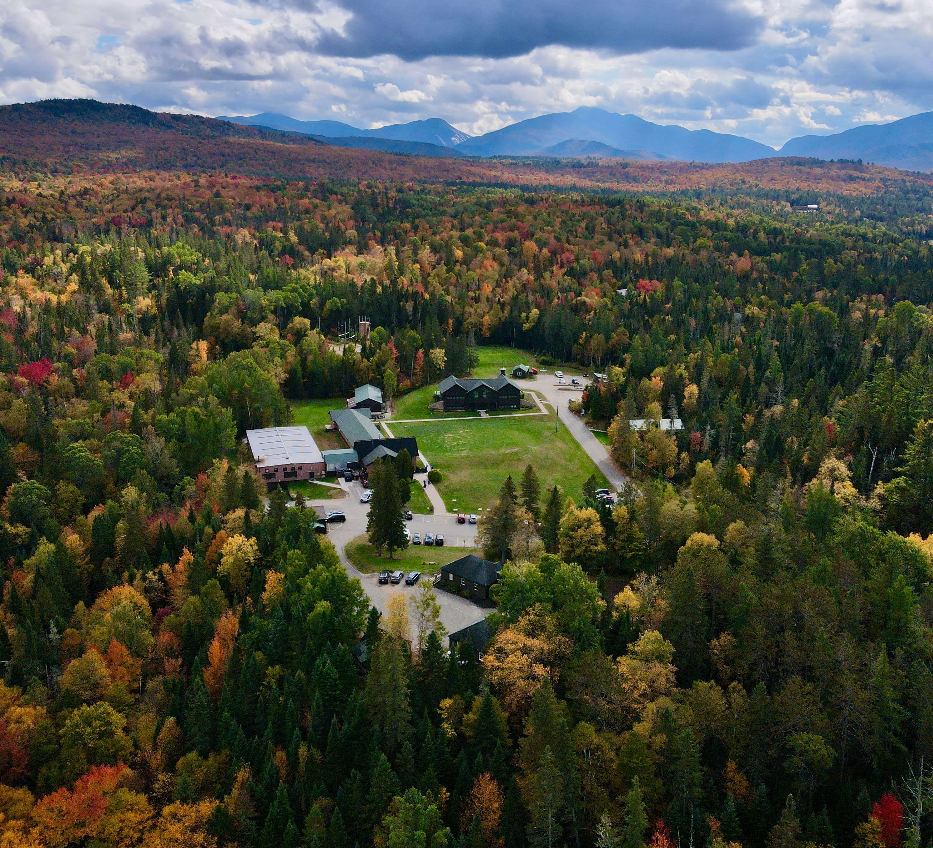 Aerial Campus View during autumn.