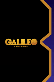 Galileo poster with a gold outline in the shape of a B
