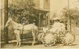 Martha Yates Jones and Pinkie Yates in a buggy decorated for Juneteenth. Credit: The African American Lib., Gregory School