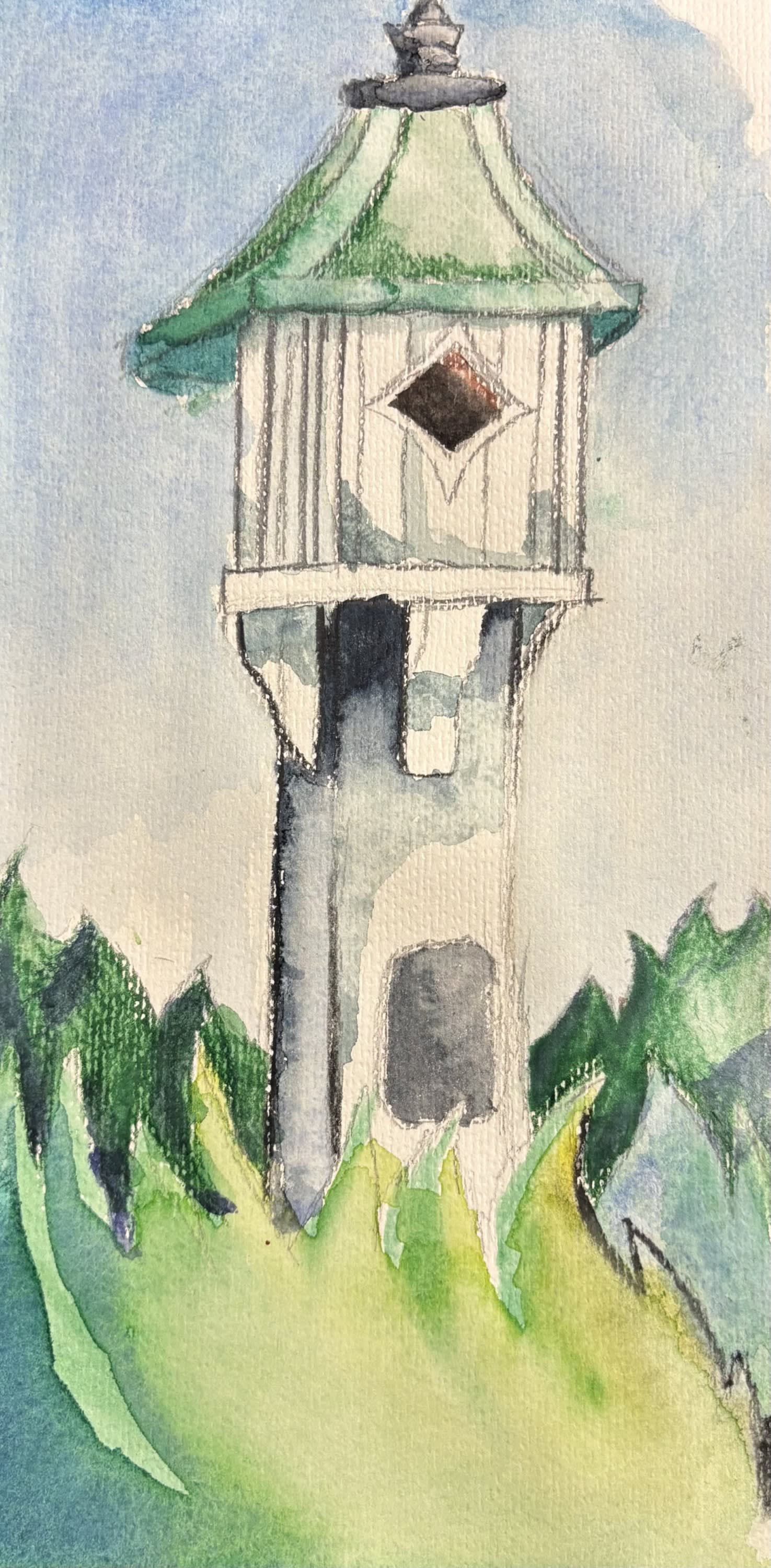 Watercolor Drawing - Bower Center for the Arts