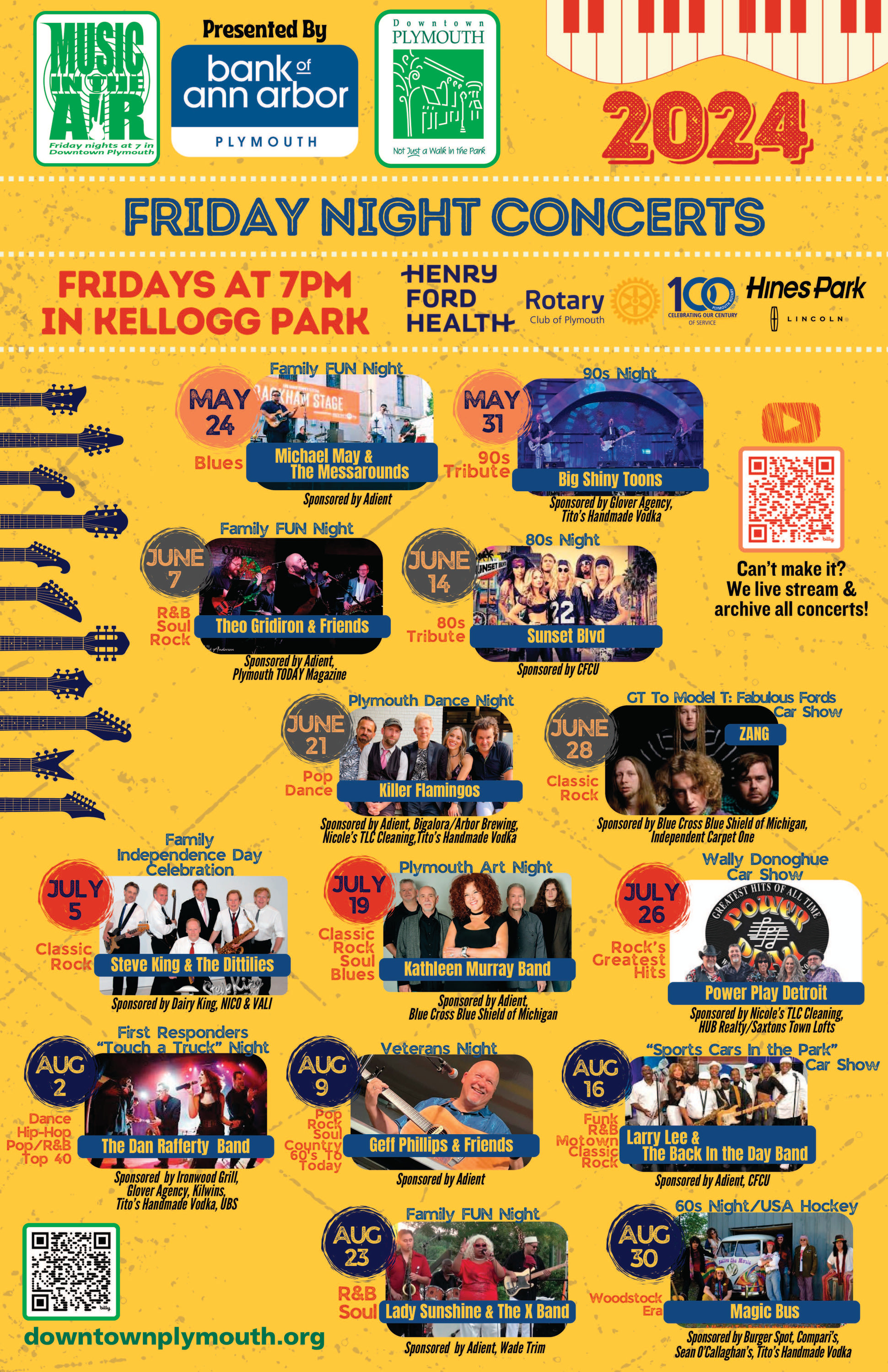 2024 Music in the Park Friday Night Concerts Plymouth Community