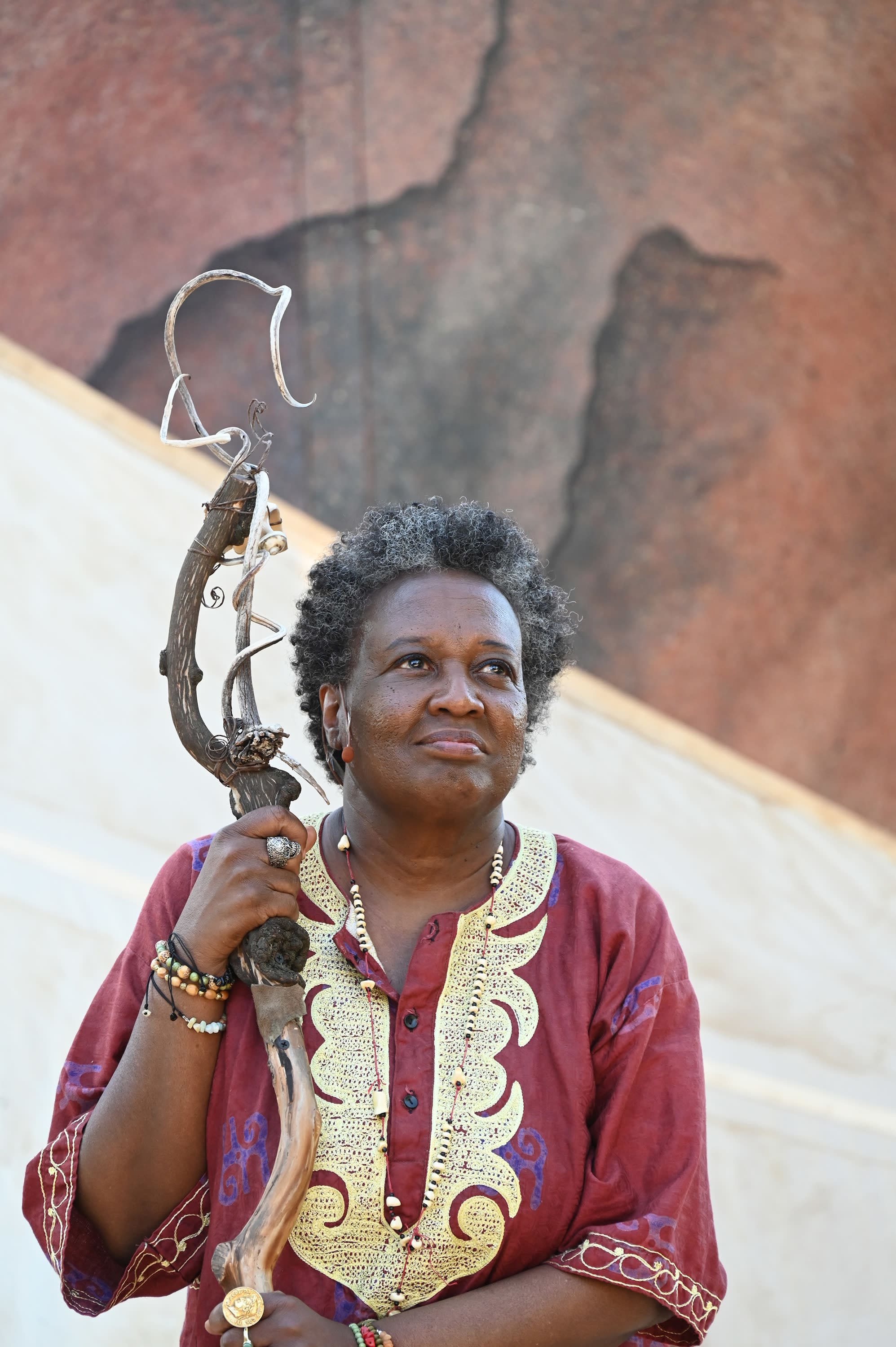 (L to R): Edris Cooper-Anifowoshe* as Prospero in San Francisco Shakespeare Festival’s Free Shakespeare in the Park productio