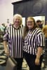 Dee Yasgar and Alesha Reeves wearing referee jerseys