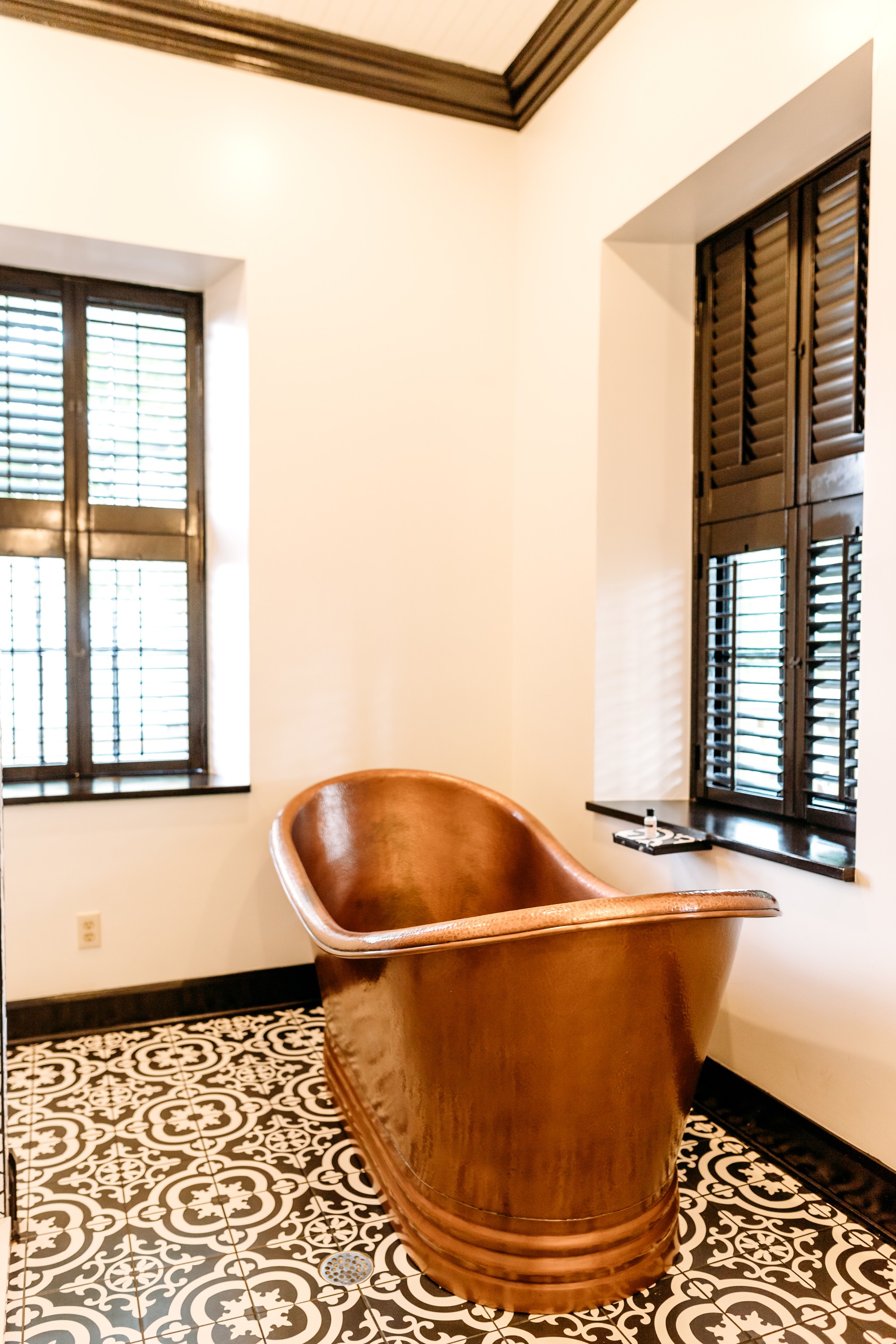 large copper soaking tub