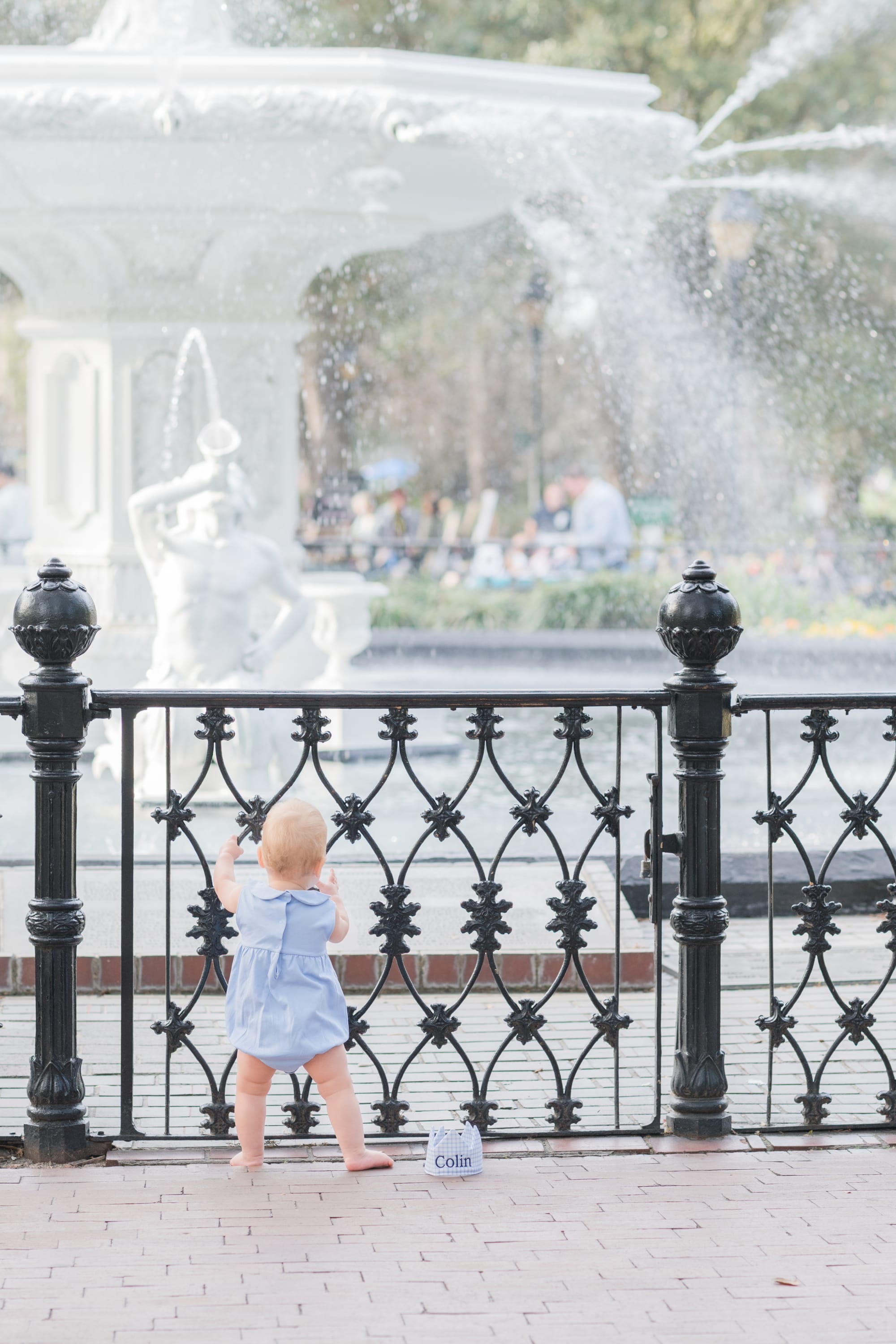 baby photo session at Forsyth Park in Savannah Georgia