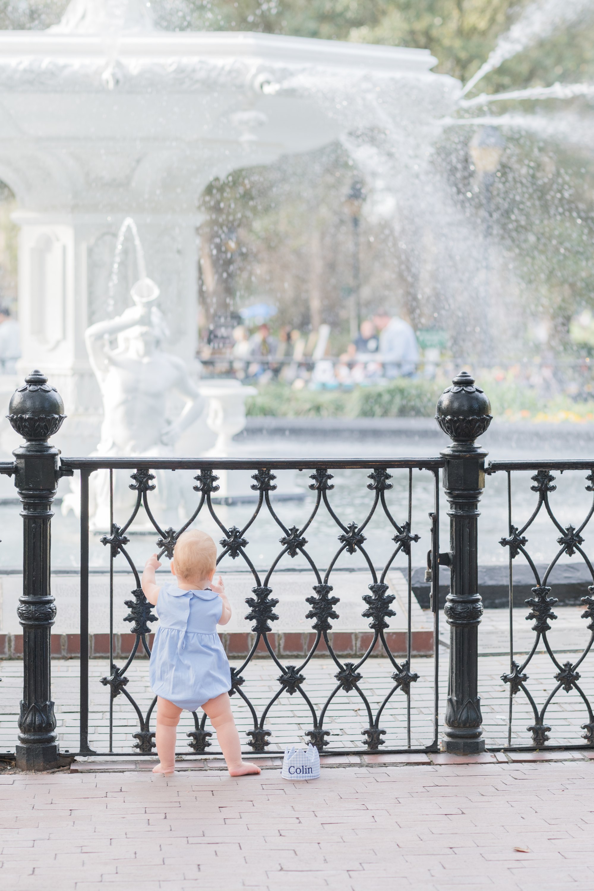 baby photo session at Forsyth Park in Savannah Georgia