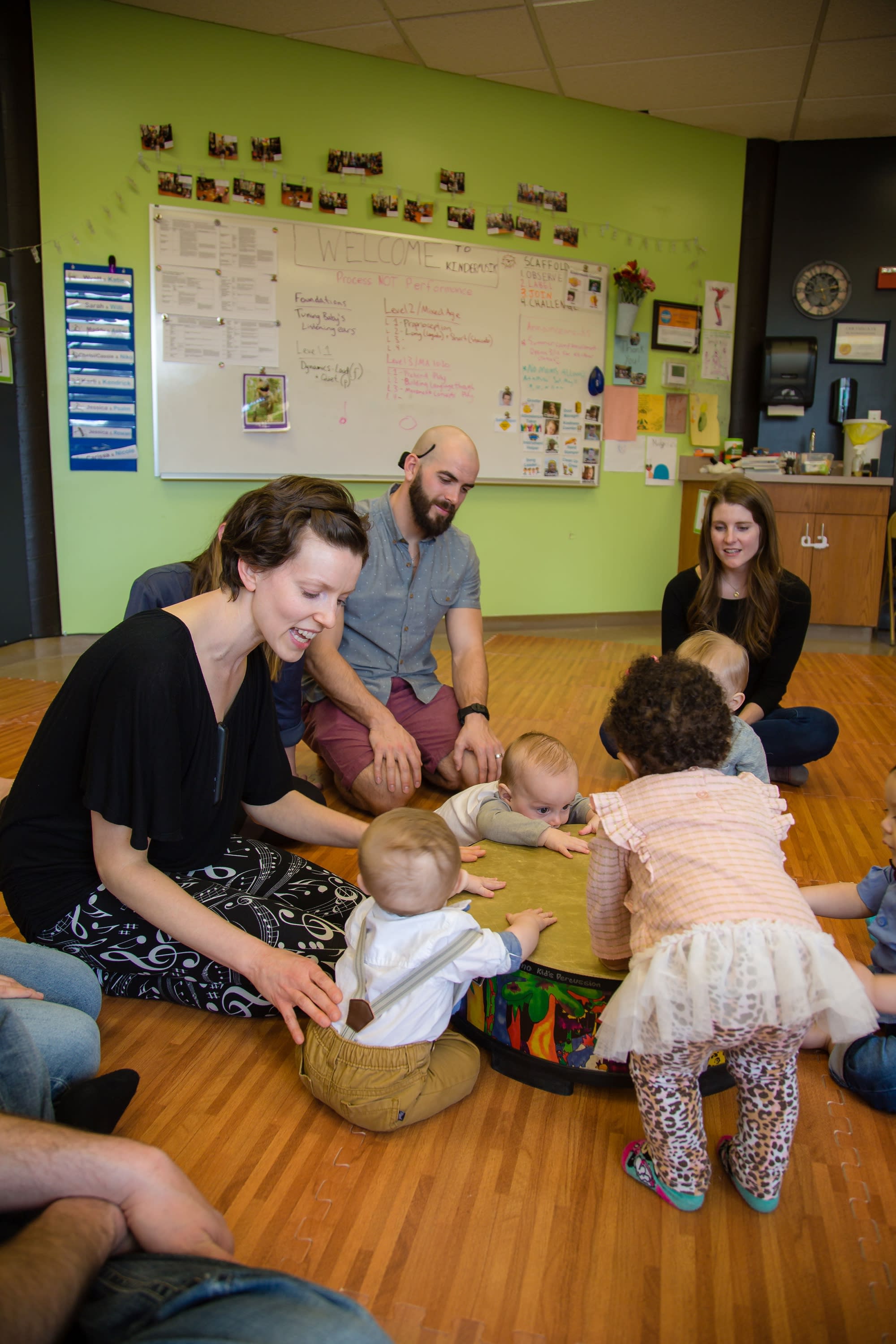 A Kindermusik Passionate Educator teaches Foundations (babies).