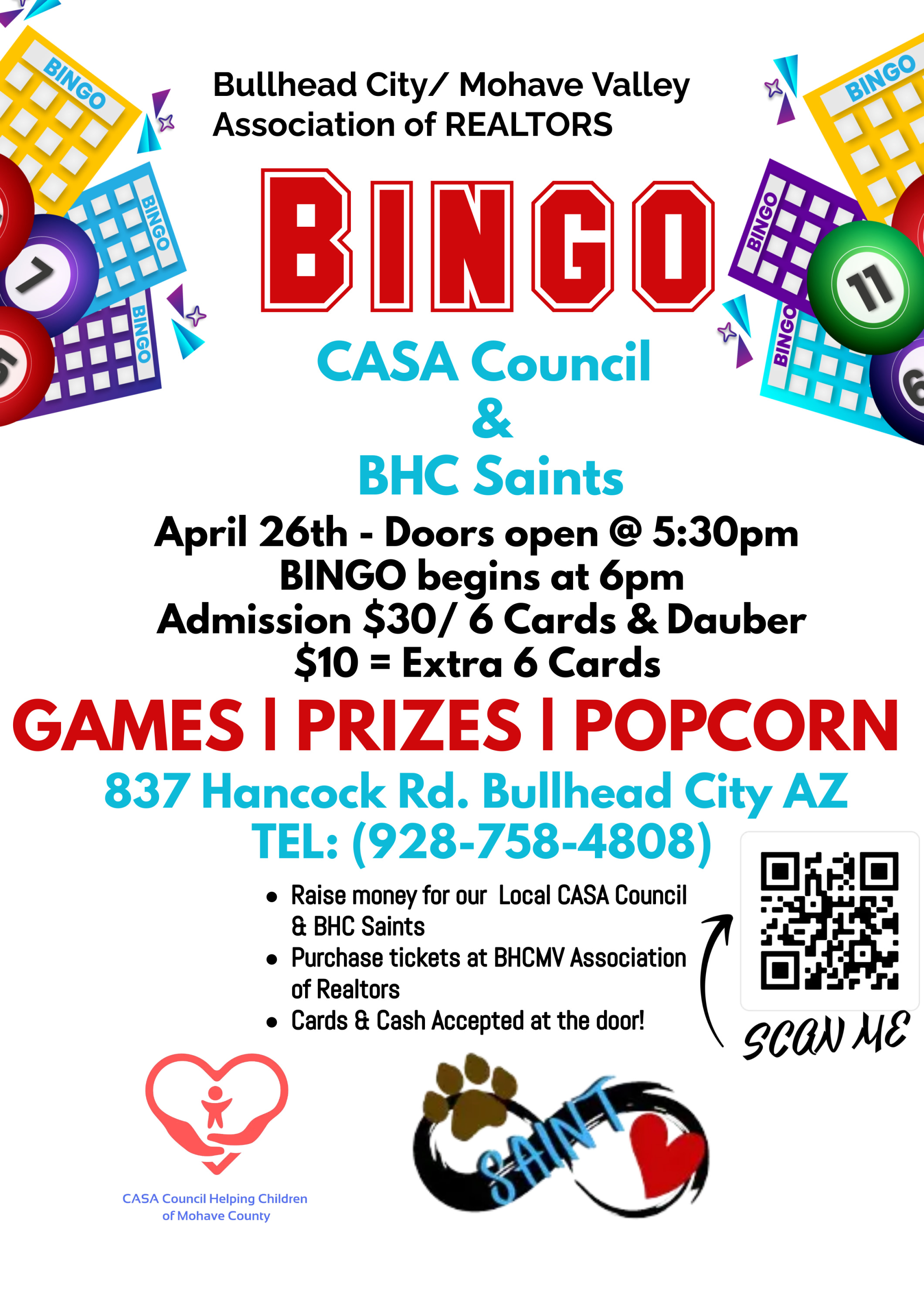 CASA Council & BHC Saints BINGO Bullhead City Mohave Valley