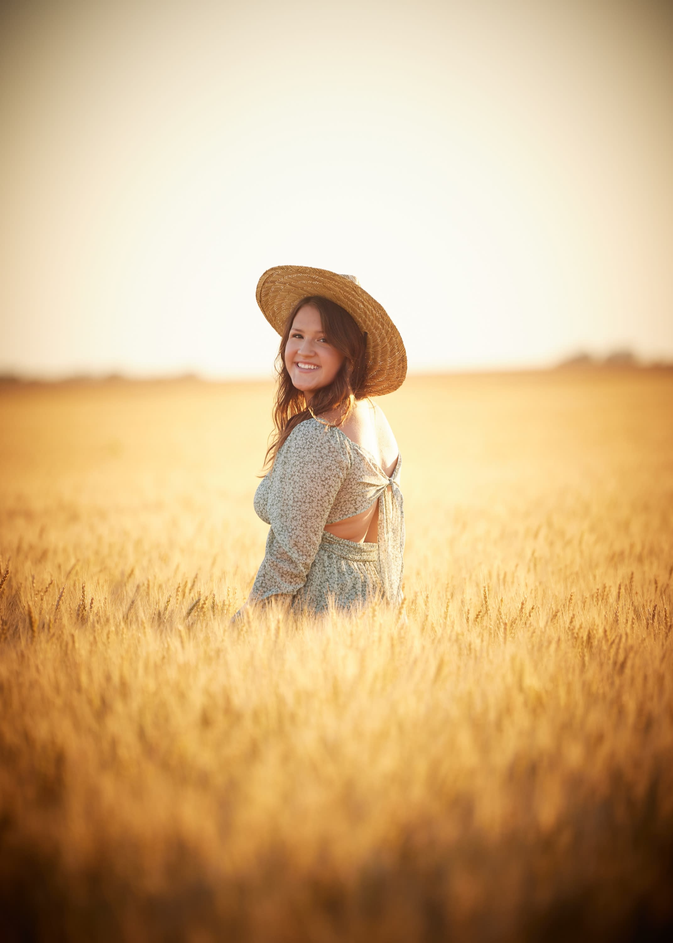 Wheat field senior pictures keepsake portraits