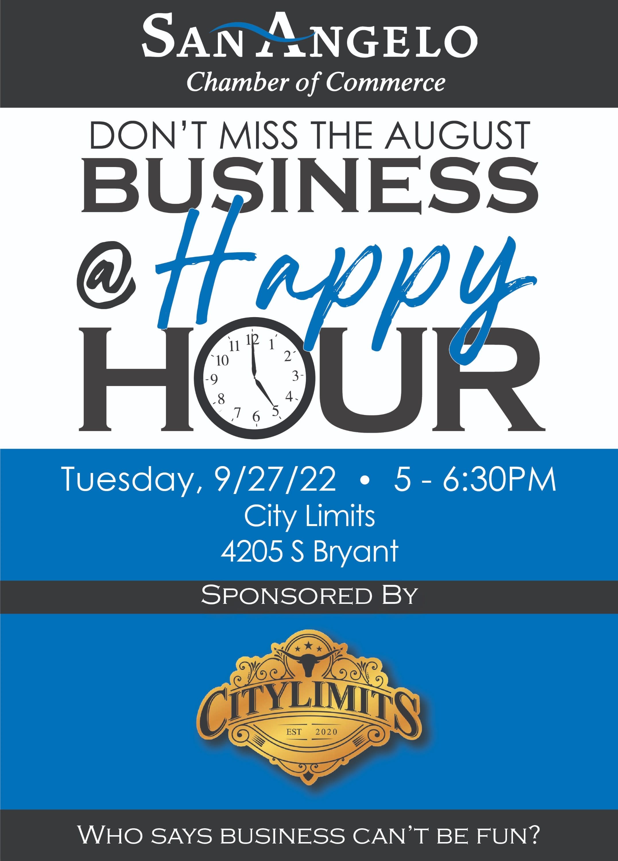 September 2022 Business Happy Hour default San Angelo Chamber of