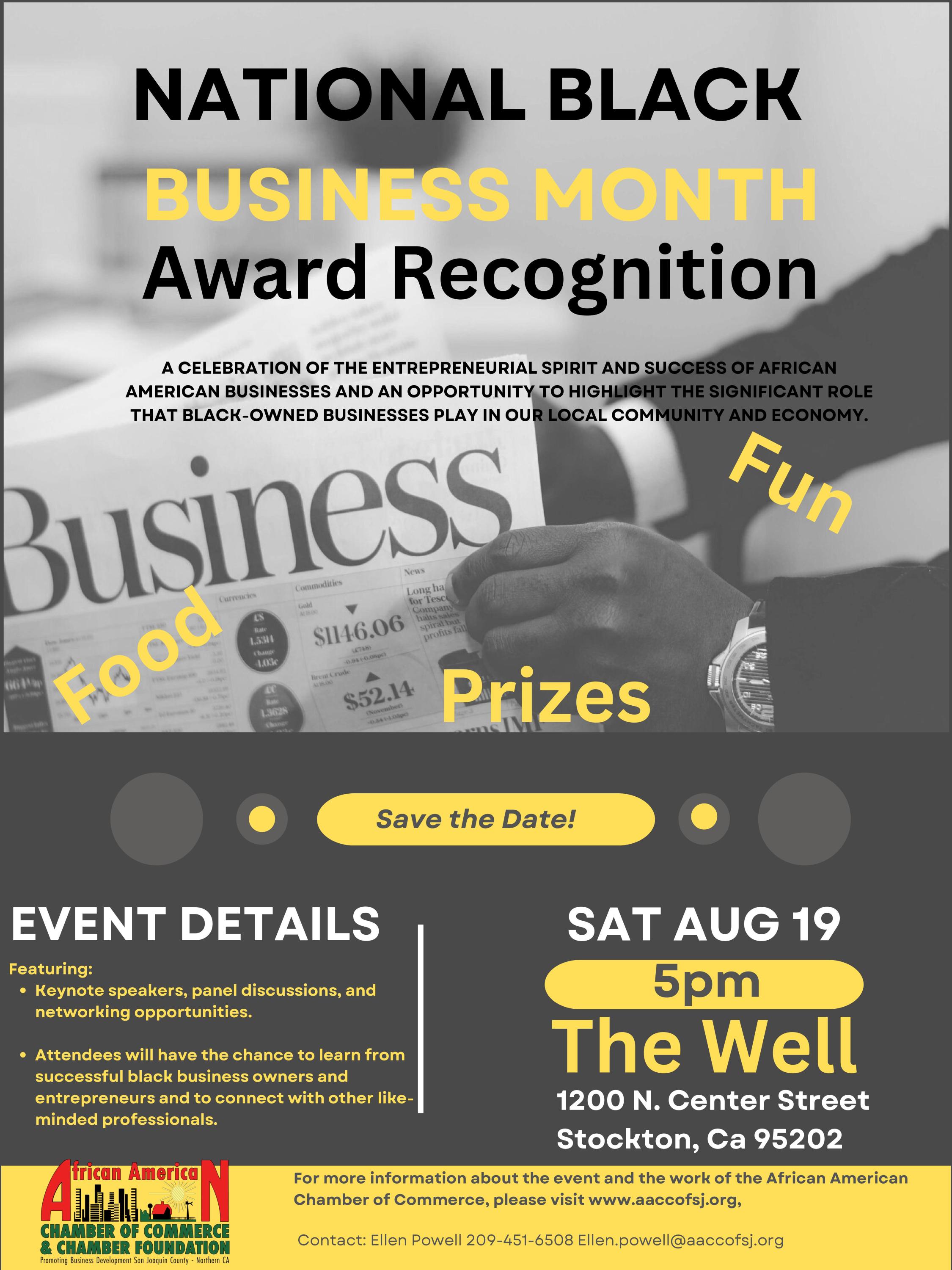 National Black Business Month Award Recognition