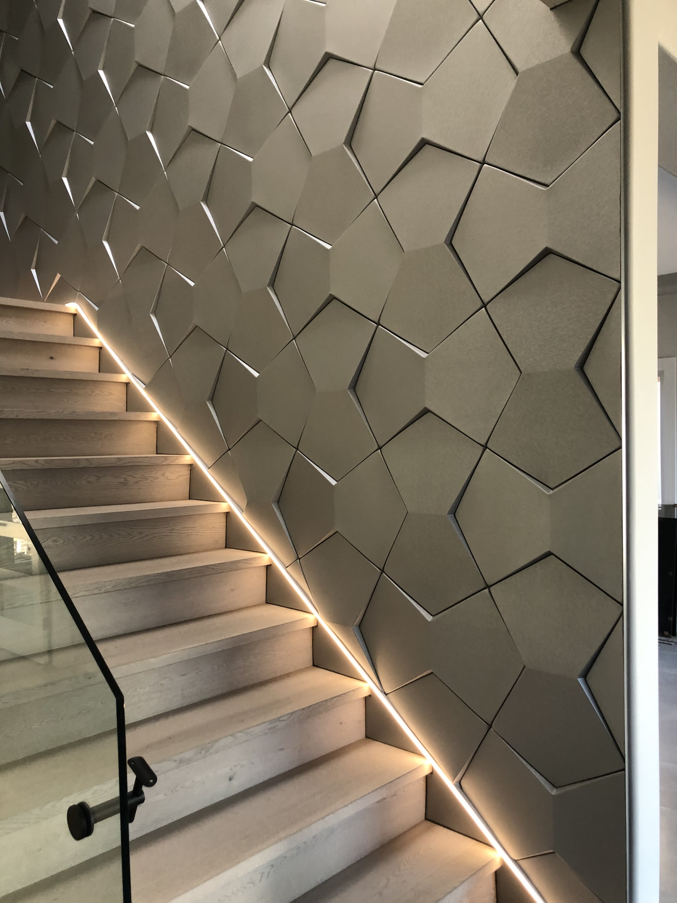 Staircase Feature Wall with Acoustic Wall Panels
