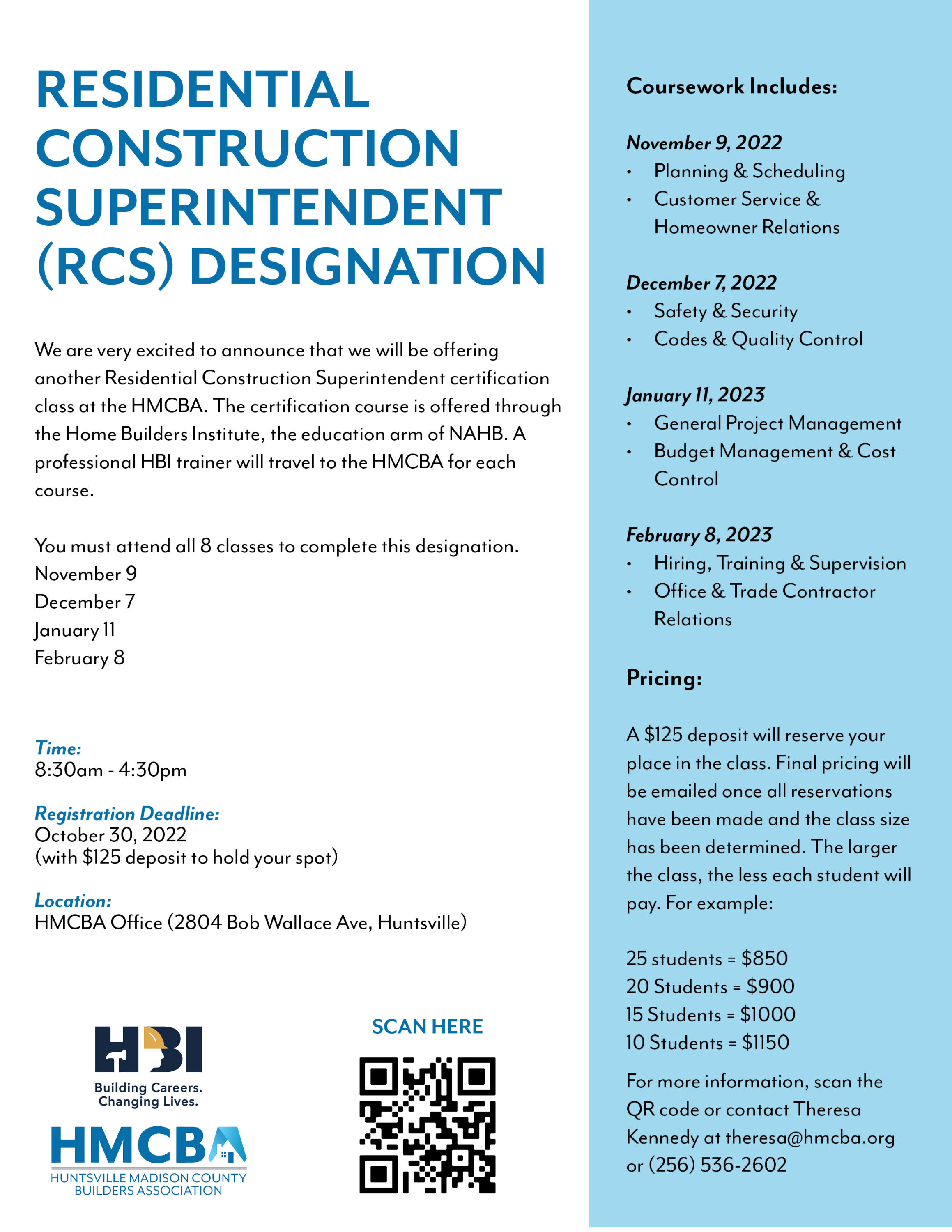2023 Residential Construction Superintendent certification Member