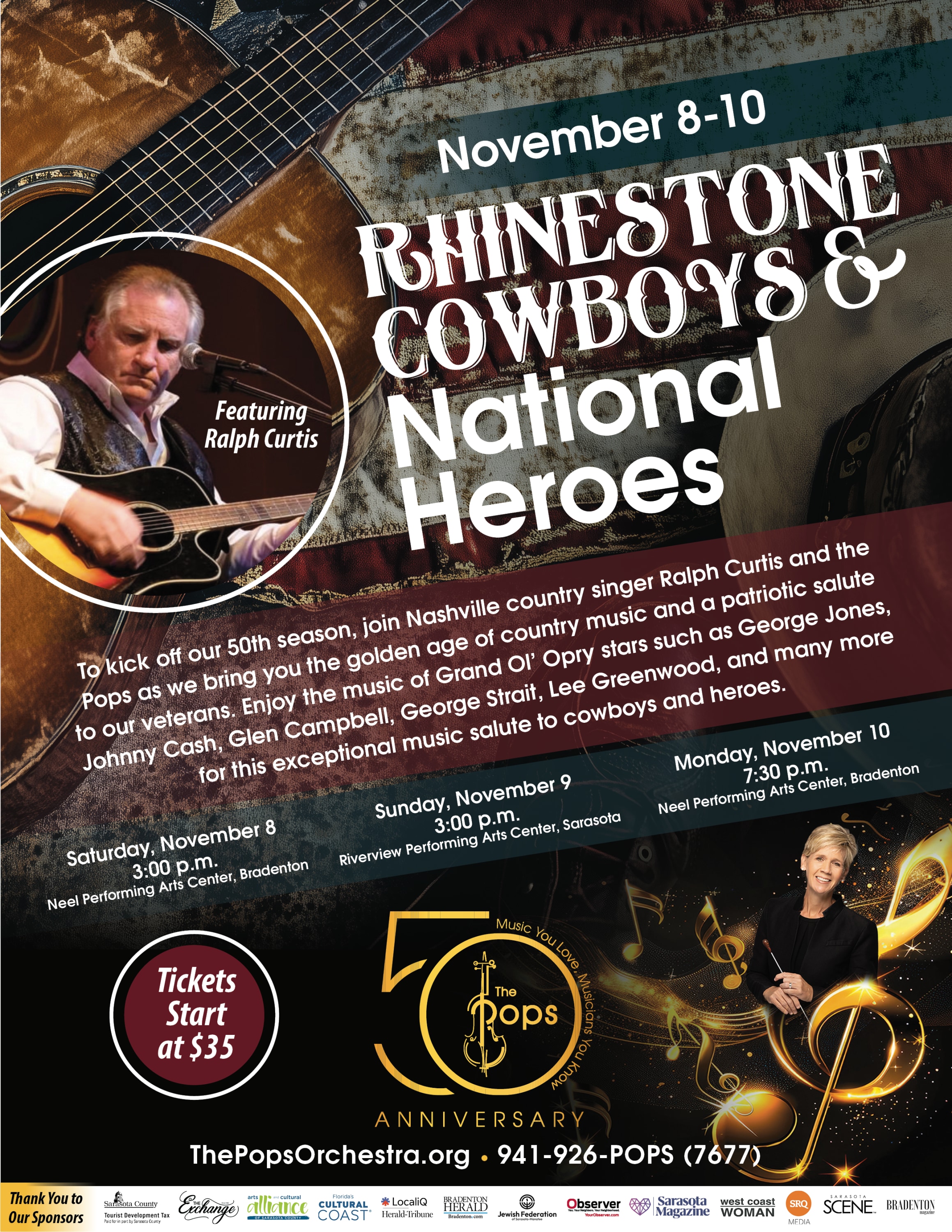 Rhinestone Cowboys Flyer - The Pops Orchestra