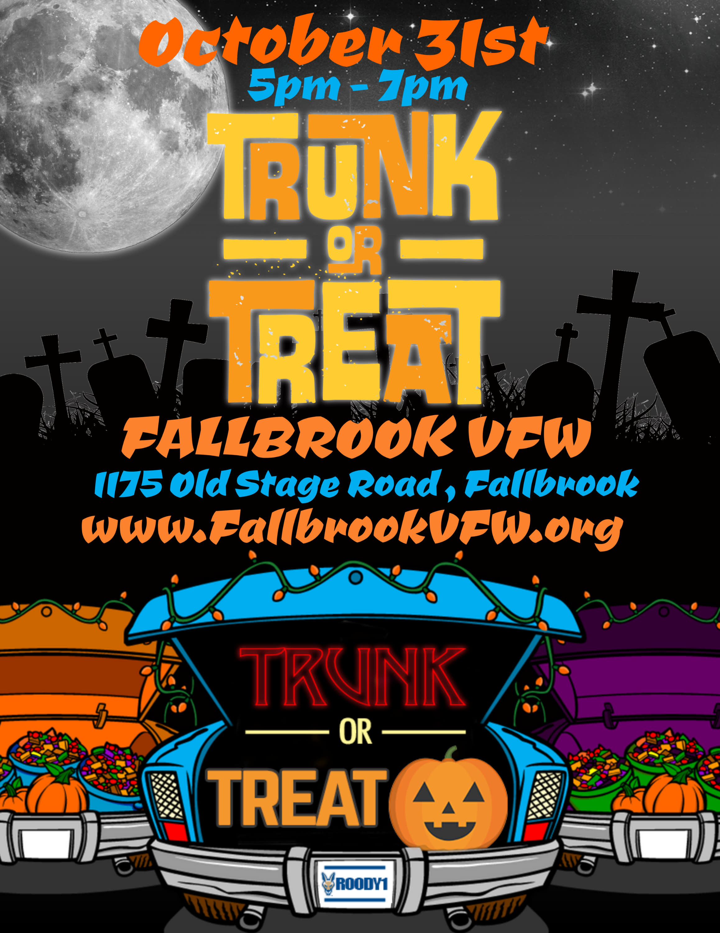 Trunk or Treat OCT 31st 5pm-6pm