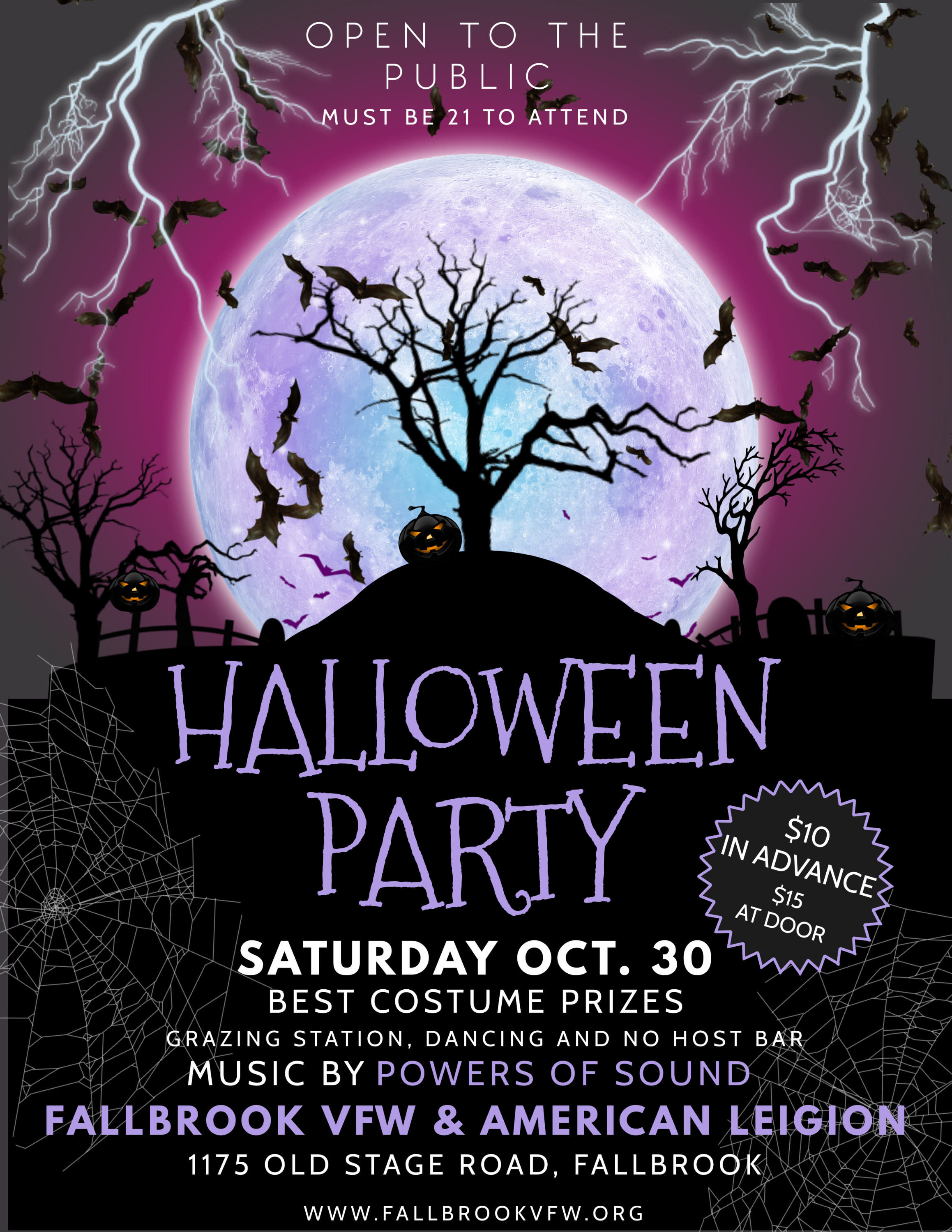 Halloween Party @ VFW 10.30 @6:30pm