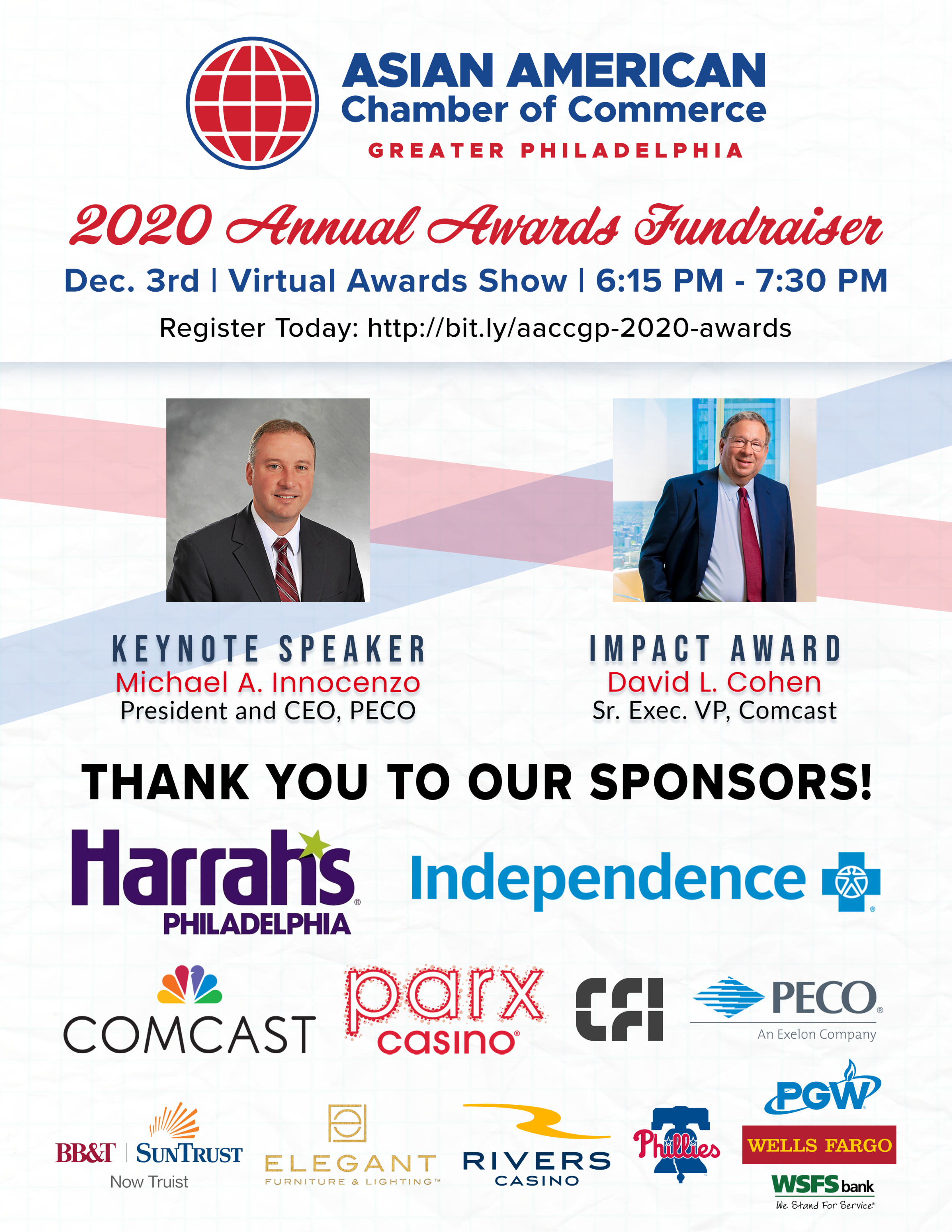 Annual Awards flyer with list of sponsors