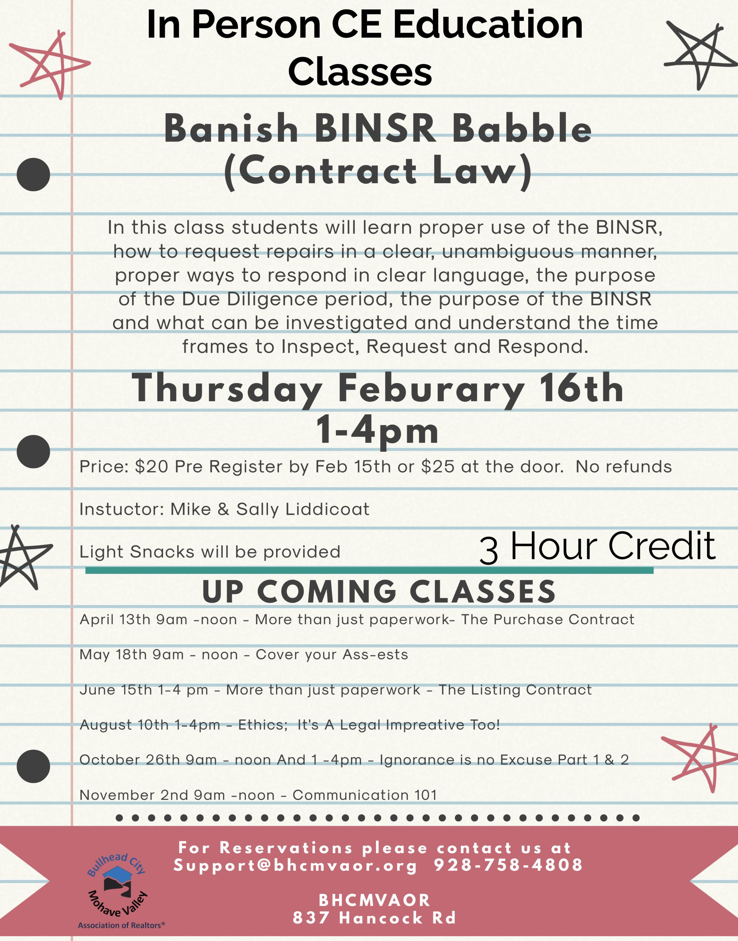 Banish BINSR Babble (Contract Law) Bullhead City Mohave Valley