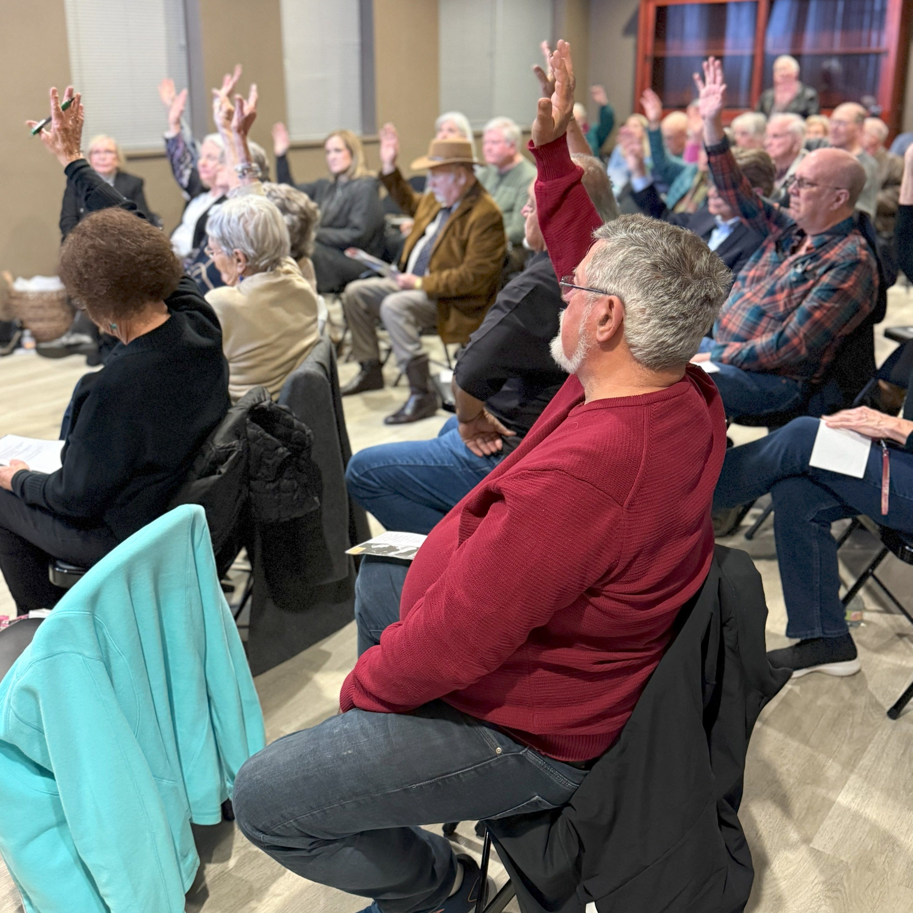 BCHS members voting for new officers.