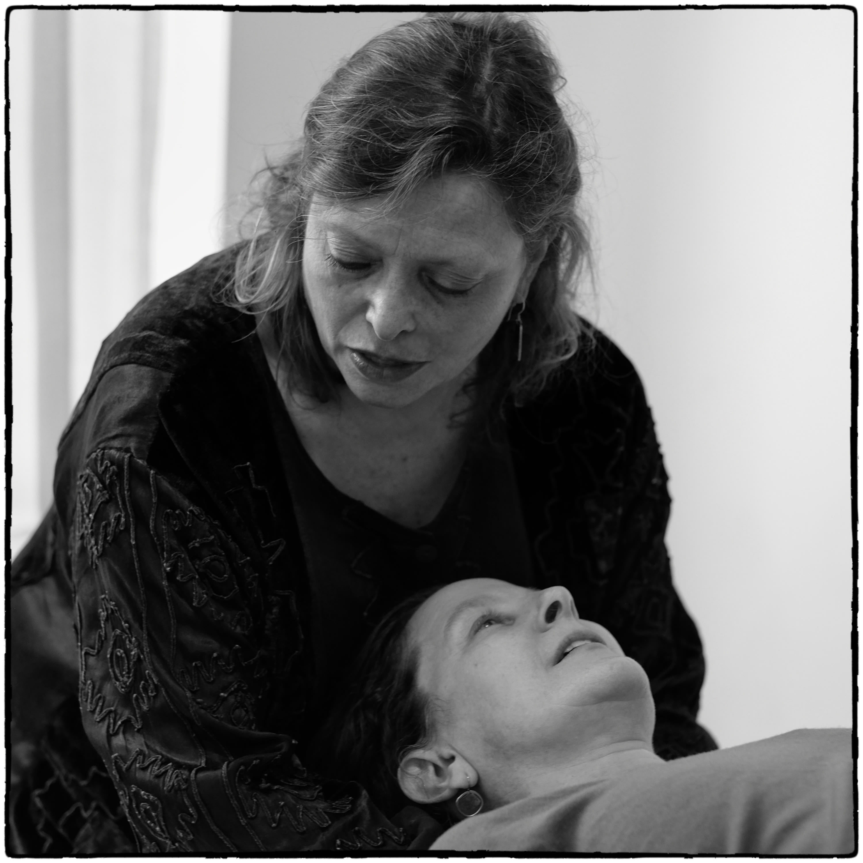 Encouraging student's upper back release