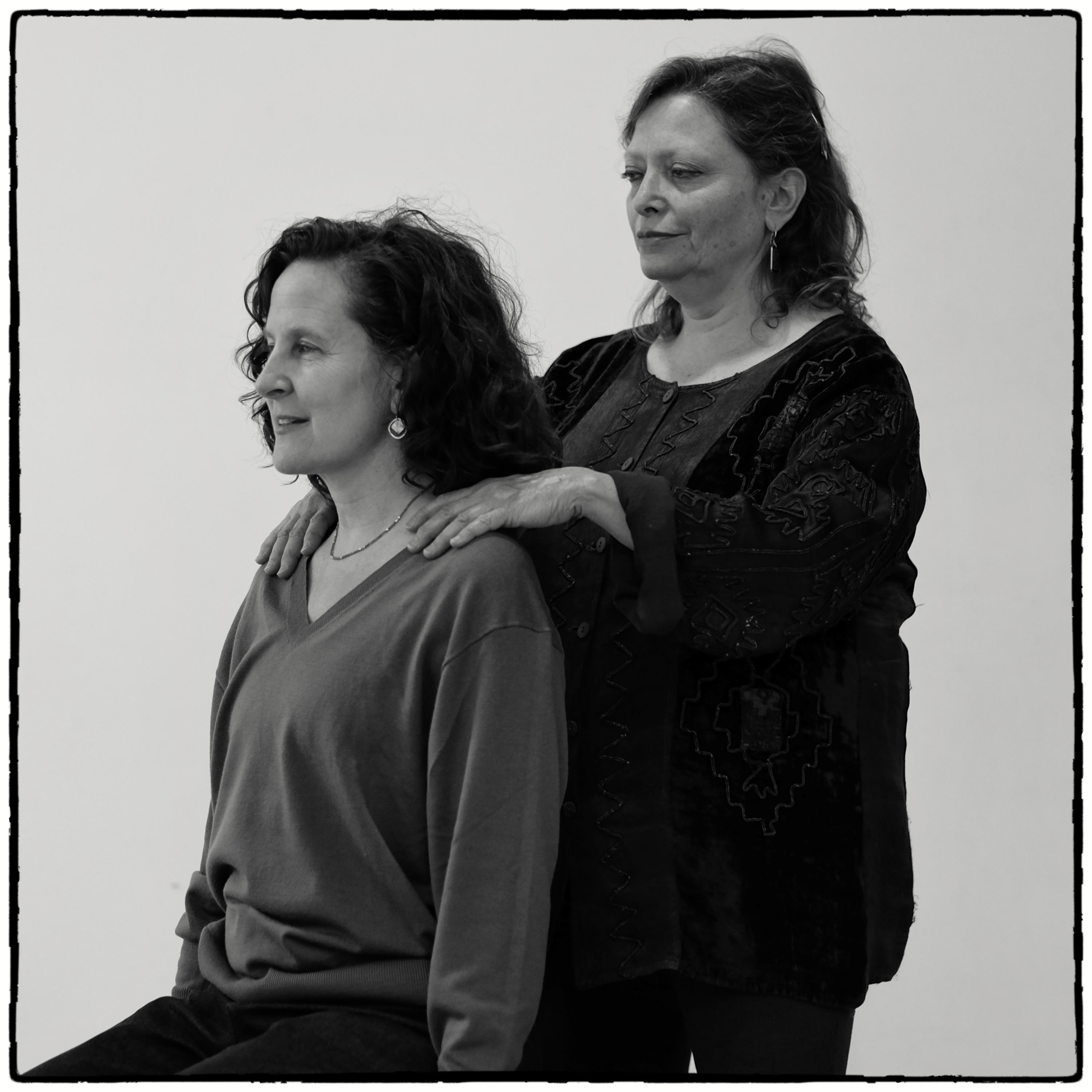 Encouraging student's shoulders to free from their neck