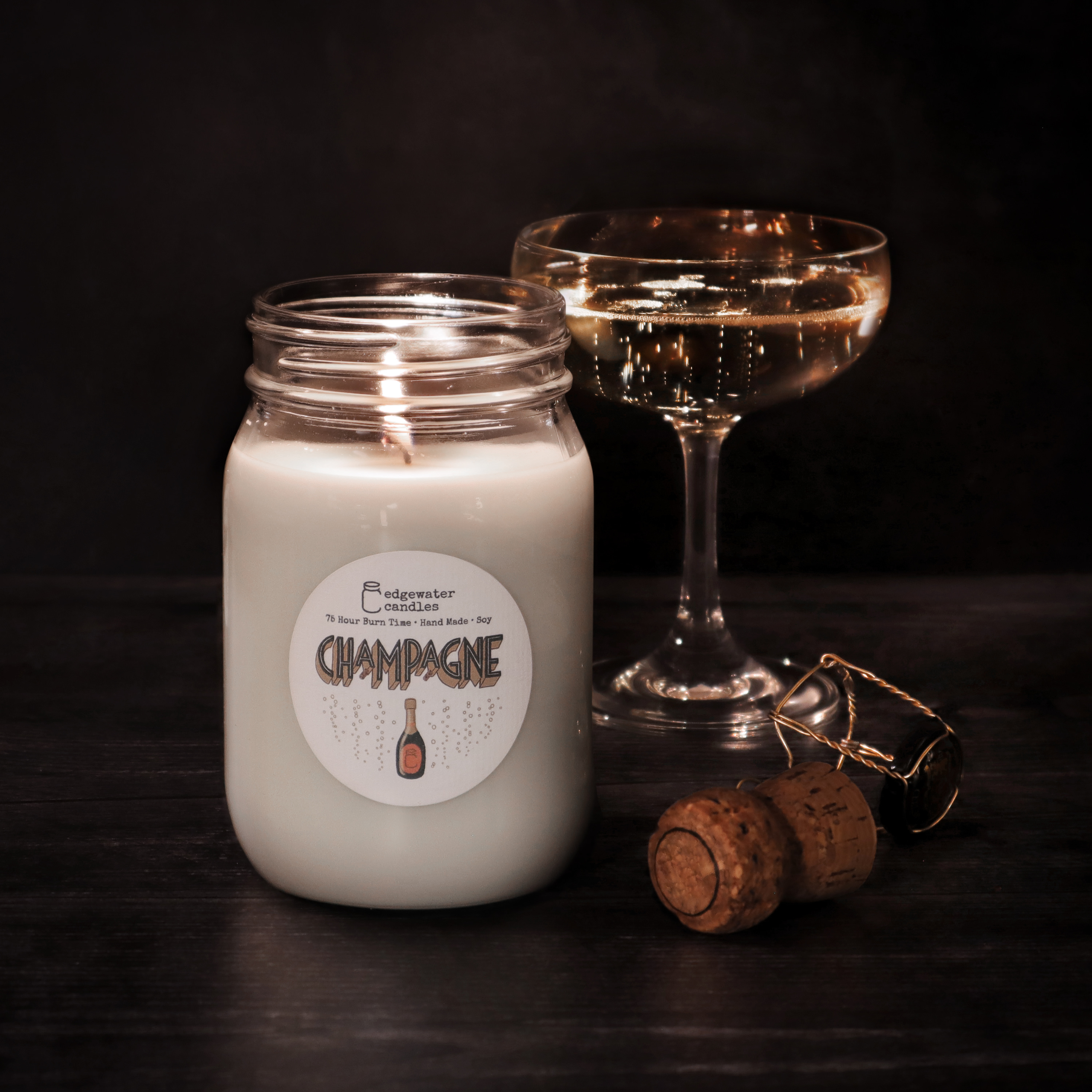 Champagne Candle by Edgewater Candles