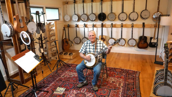 Yellow Springs newcomer Geoff Hohwald operates the The Banjo Warehouse out of his village home. Hohwald has hundreds of banjo