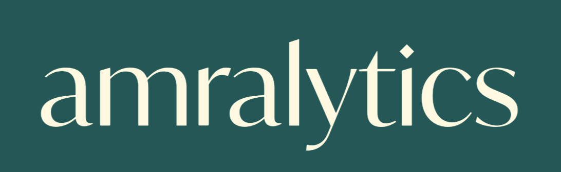 amralytics (light text on a green background)