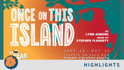 once on this island poster at the pear theatre