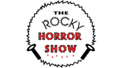 The Rocky Horror Show graphic logo an electrical wire with handles in a circle around the show title.