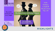 A header graphic about B8 Theatre Company's production of The Importance of Being Earnest running at the Martinez