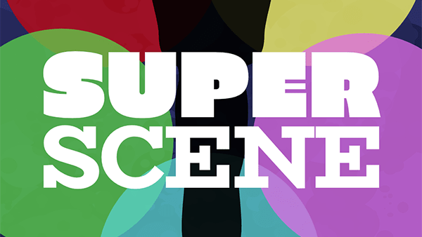 A silhouetted figure of an award, like an Oscar, stands in the middle of five circles of varying colors