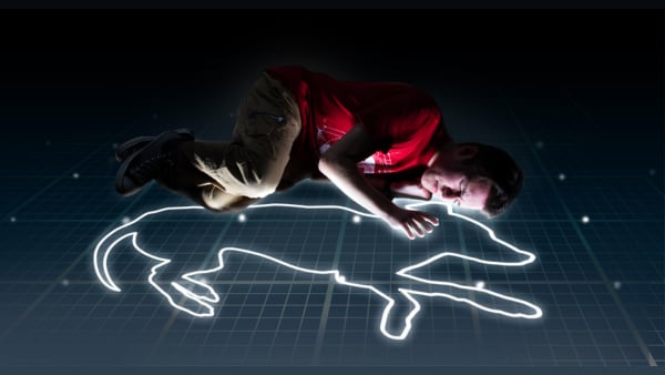 Christopher finds a dead dog and cradles it in his hands