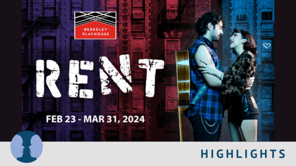 Sleiman Alahmadieh, who plays Roger, wearing a blue plaid shirt and jeans with a guitar around his back, faces Kassandra Lope