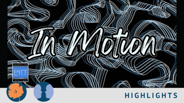 gray, teal, and white swirls over a black background with white-gray letters in a curvy script, plus E4TT's logo.