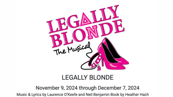 Legally Blonde the musical pink pumps and pink dog collar