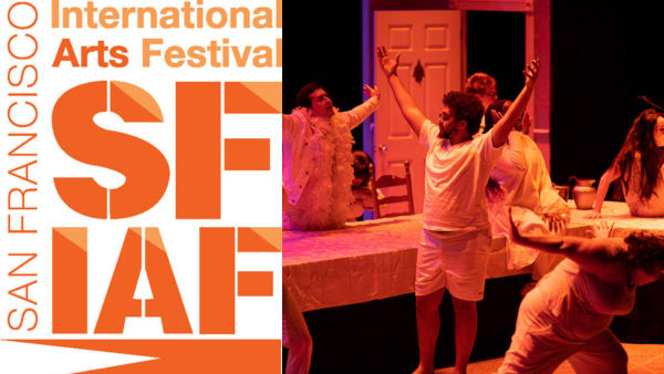 A vibrant scene of 10 dancers in various poses and expressions