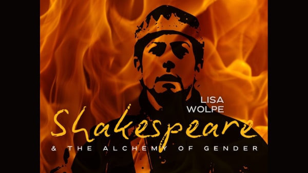 This is a bright red and orange graphic image displaying the silhouette of a human wearing a crown.