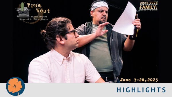 Two brothers, one forcing his way into the others life, now collaborating on a screenplay. Show logo and show dates listes in