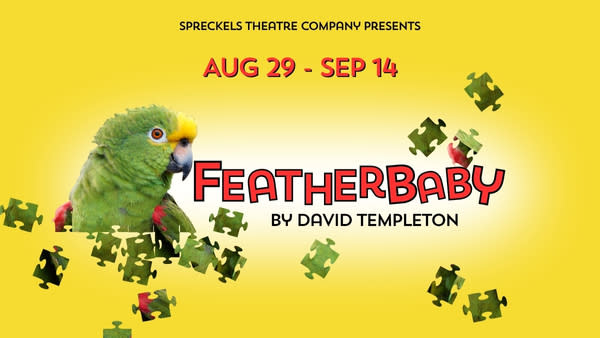 A yellow cheeked Amazonian parrot, the bottom part of their body desolves into puzzle peices which spread out around the show