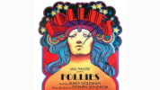 The poster features the beautiful head of a Follies Girl with a headpiece featuring the title FOLLIES and psychedelic flowing