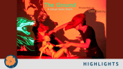 The Ground, A Visual Sonic Poem Presented by Odd Savvy. A puppeteer in a crow mask grabs at a wooden human