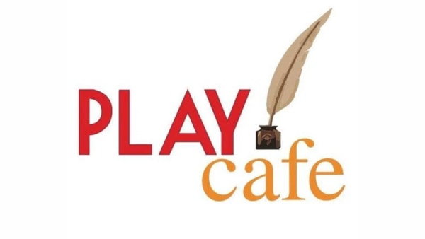 PLay Cafe logo with quill and ink