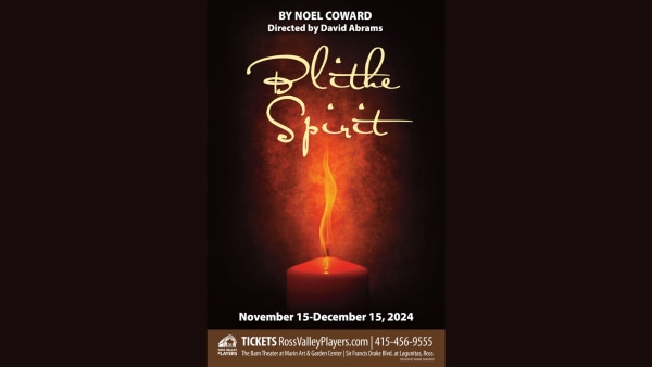 A smoky candle burns in the dark blithe spirit