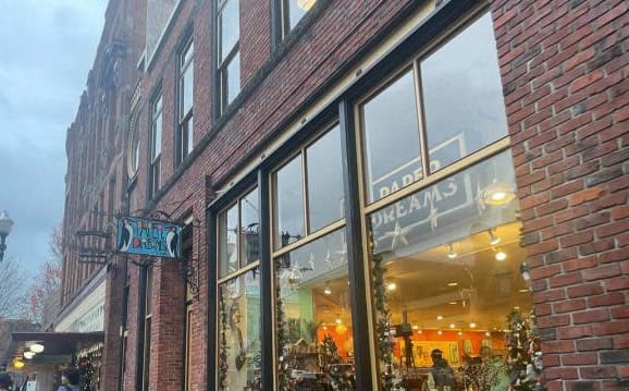 The storefront of the Paper Dreams side of the store