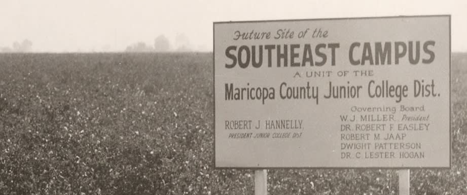 Sign reading Future Site of the Southeast Campus