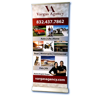 Deluxe Retractable Banner by Page by Page Graphic Design, LLC for Vargas Agency